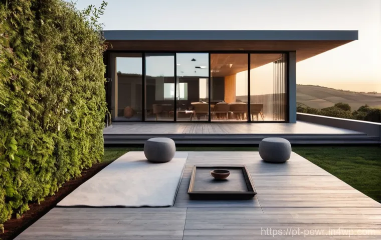 에너지저장장치의 장점과 단점 - **Prompt:** A serene, modern Portuguese villa or farmhouse at dusk, bathed in the soft glow of inter...