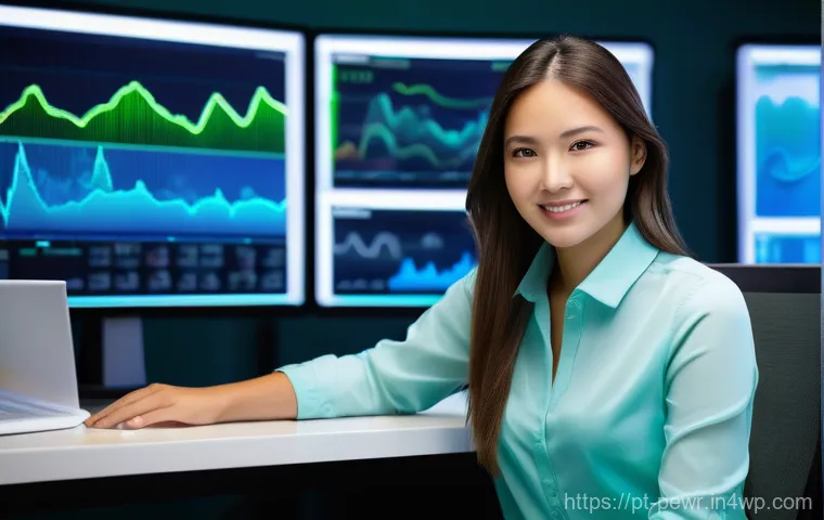 ESS의 실시간 모니터링 시스템 - The Empowered Energy Manager**
A visually striking, photorealistic image of a young professional, e...