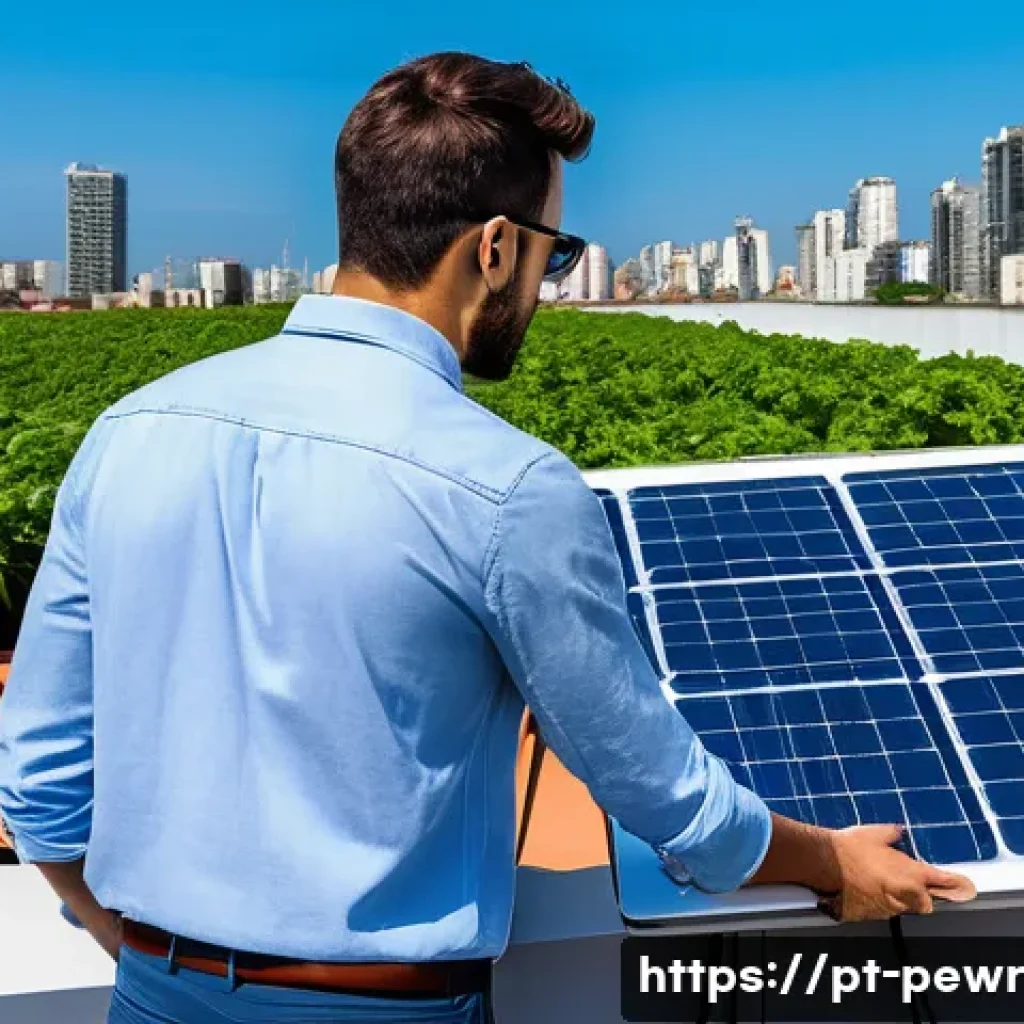 ESS와 그리드 파리티의 이해 - A modern Brazilian urban rooftop solar installation integrated with a sleek lithium-ion battery ener...