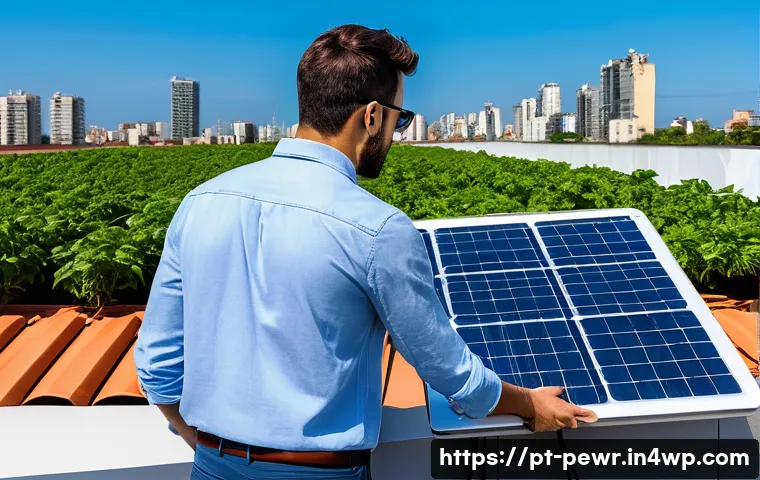 ESS와 그리드 파리티의 이해 - A modern Brazilian urban rooftop solar installation integrated with a sleek lithium-ion battery ener...